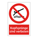 Kopfsprünge sind verboten