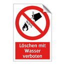 Löschen mit Wasser verboten