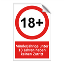 Minderjährige unter 18 Jahren haben keinen Zutritt
