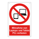 Mitnahme von Laptops und Tablet PCs verboten