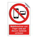 Mobiltelefone und Pager sind auf diesem Gelände verboten
