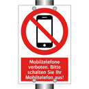 Mobiltelefone verboten. Bitte schalten Sie Ihr Mobiltelefon aus!
