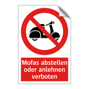 Mofas abstellen oder anlehnen verboten
