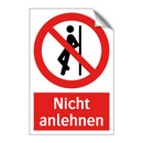 Nicht anlehnen