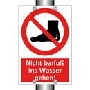 Nicht barfuß ins Wasser gehen!