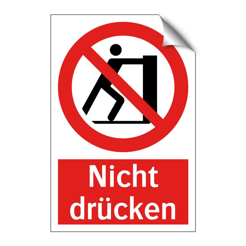 Nicht drücken