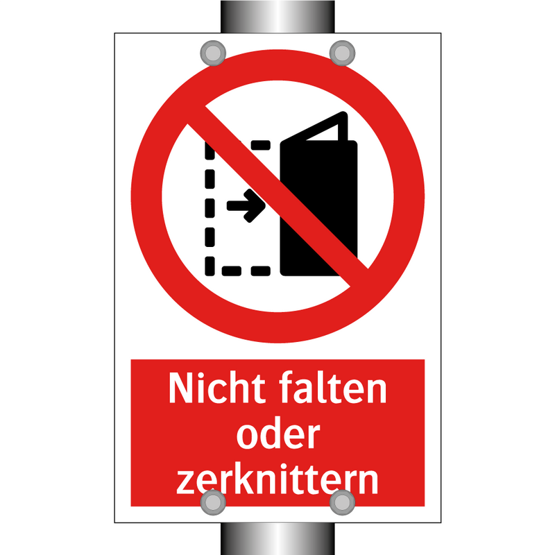 Nicht falten oder zerknittern