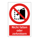 Nicht falten oder zerknittern