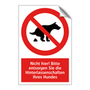 Nicht hier! Bitte entsorgen Sie die Hinterlassenschaften Ihres Hundes