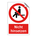 Nicht hinsetzen