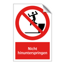 Nicht hinunterspringen
