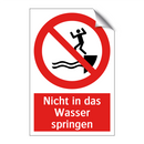 Nicht in das Wasser springen