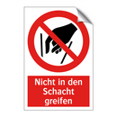 Nicht in den Schacht greifen
