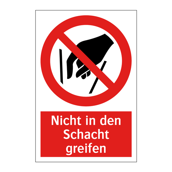 Nicht in den Schacht greifen
