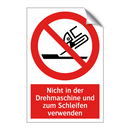 Nicht in der Drehmaschine und zum Schleifen verwenden