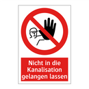 Nicht in die Kanalisation gelangen lassen