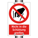 Nicht in die Schüttung greifen