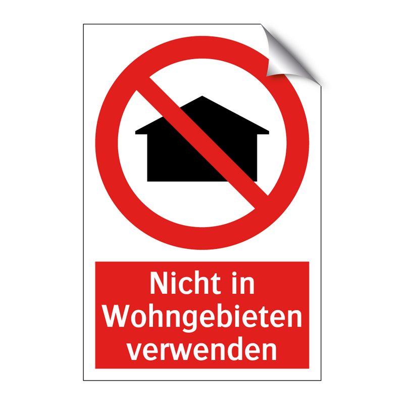 Nicht in Wohngebieten verwenden