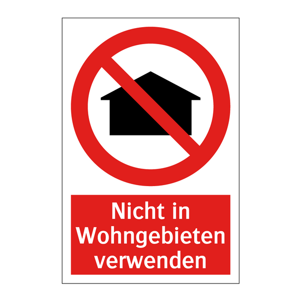 Nicht in Wohngebieten verwenden