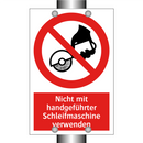 Nicht mit handgeführter Schleifmaschine verwenden