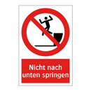 Nicht nach unten springen