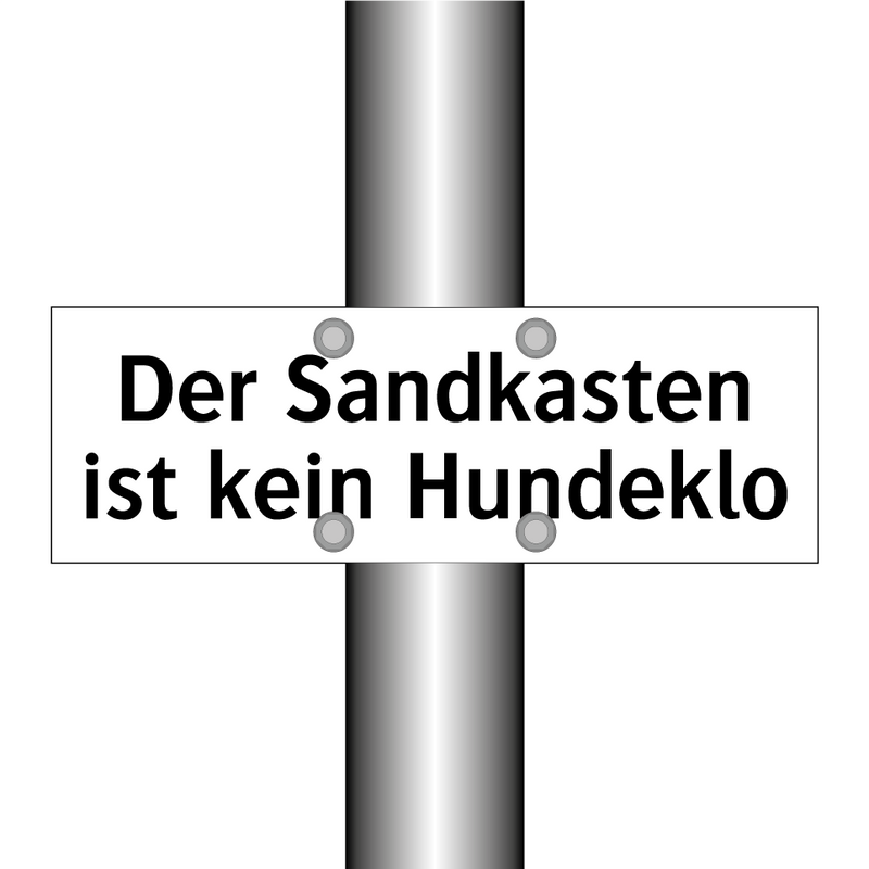 Der Sandkasten ist kein Hundeklo