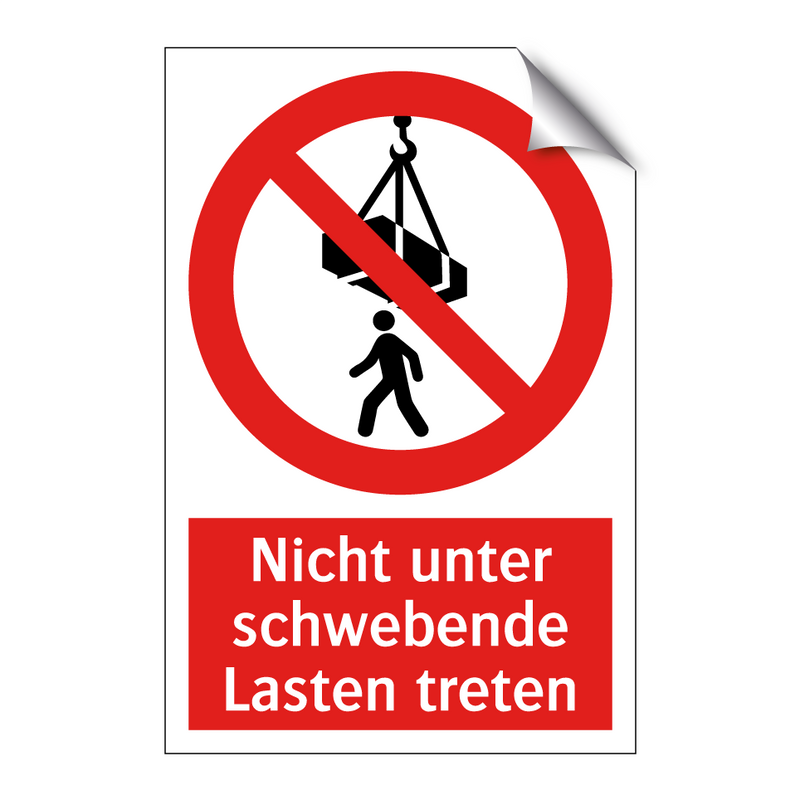 Nicht unter schwebende Lasten treten