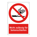 Nicht zulässig für Seitenschleifen