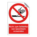 Nicht zum Schleifen von Gesichtern verwenden