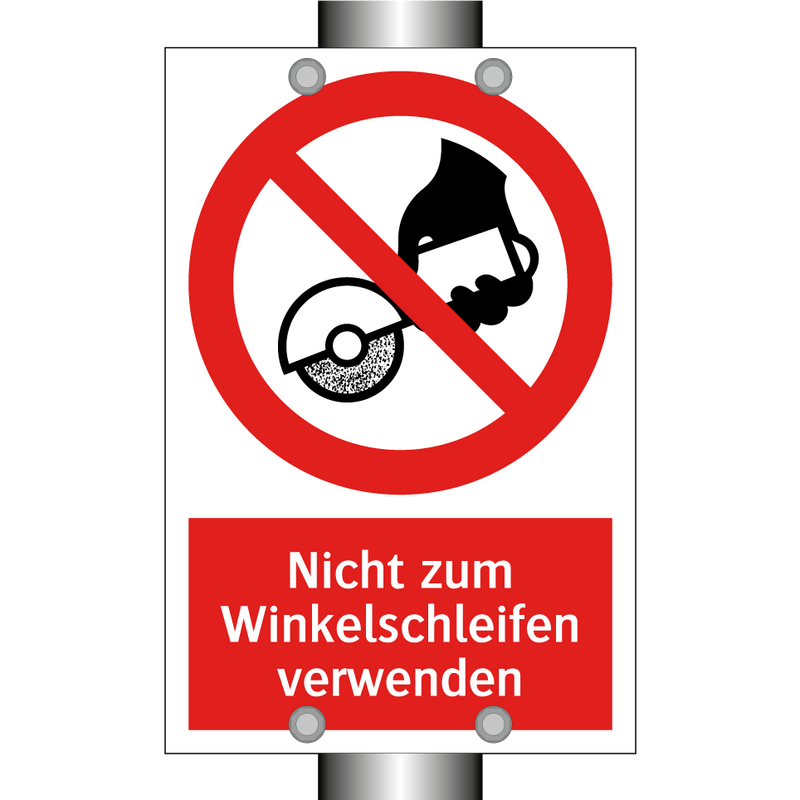 Nicht zum Winkelschleifen verwenden