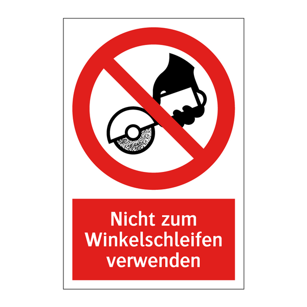 Nicht zum Winkelschleifen verwenden