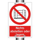 Nichts abstellen oder lagern