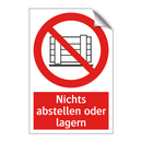 Nichts abstellen oder lagern