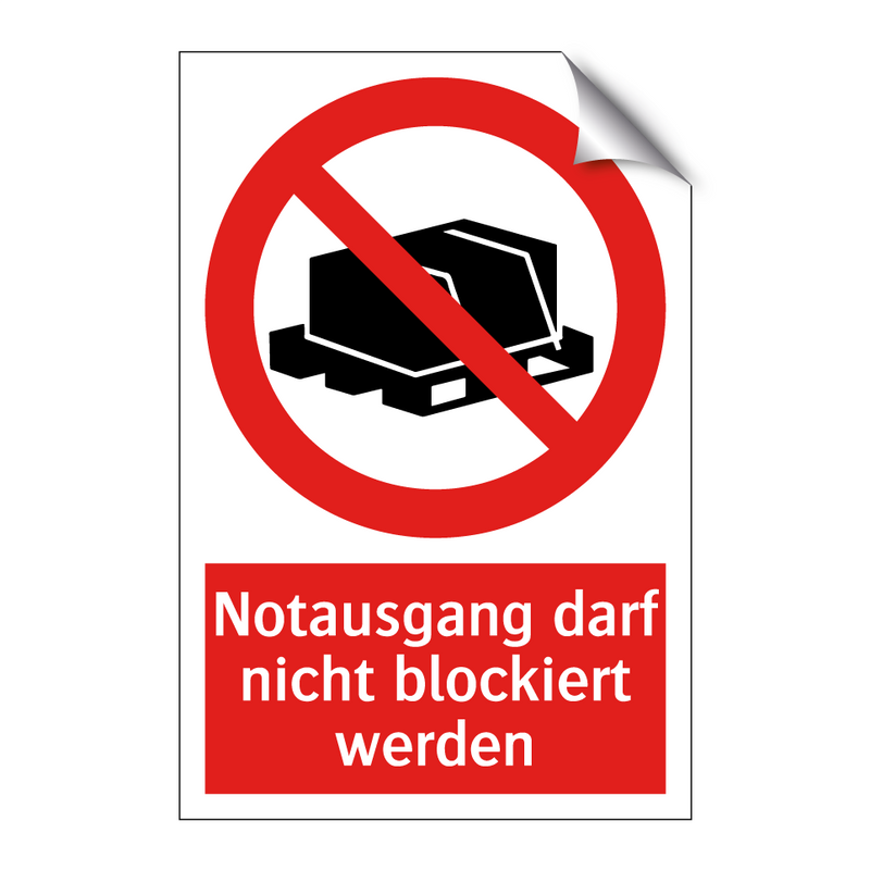 Notausgang darf nicht blockiert werden
