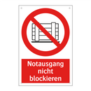 Notausgang nicht blockieren