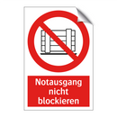 Notausgang nicht blockieren