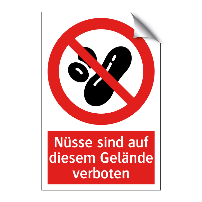 Nüsse sind auf diesem Gelände verboten