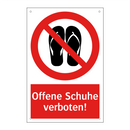 Offene Schuhe verboten!