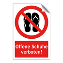Offene Schuhe verboten!
