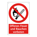 Offenes Feuer und Rauchen verboten