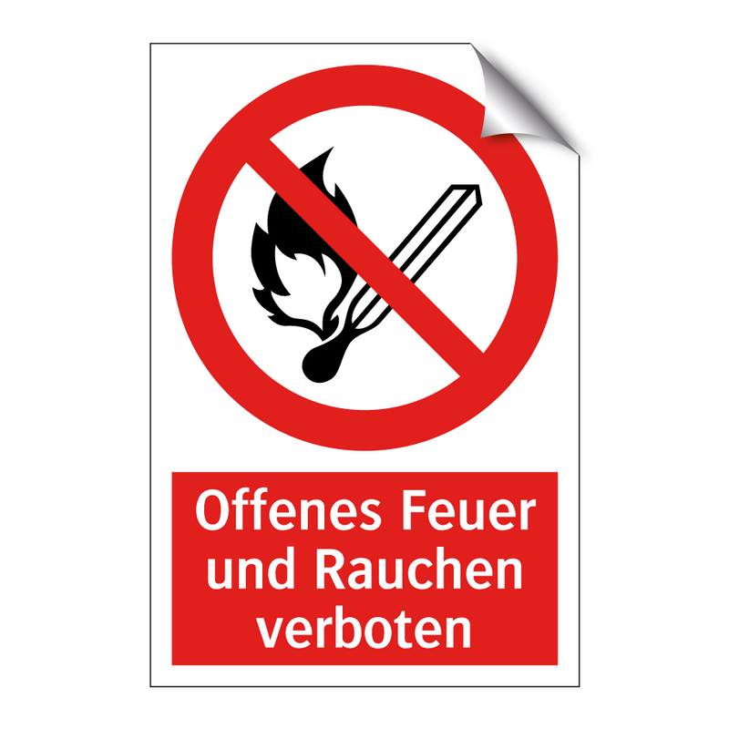 Offenes Feuer und Rauchen verboten