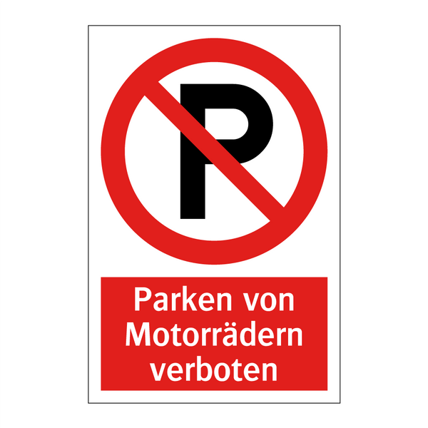 Parken von Motorrädern verboten