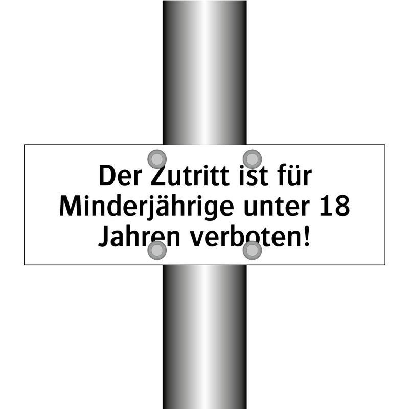 Der Zutritt ist für Minderjährige unter 18 Jahren verboten!