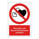 Personen mit Herzschrittmachern verboten