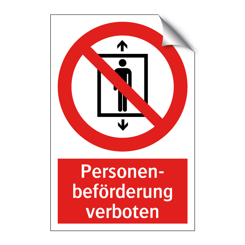 Personen- beförderung verboten