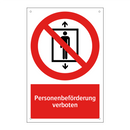 Personenbeförderung verboten