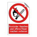 Pestizide: Rauchen und offene Feuer machen verboten