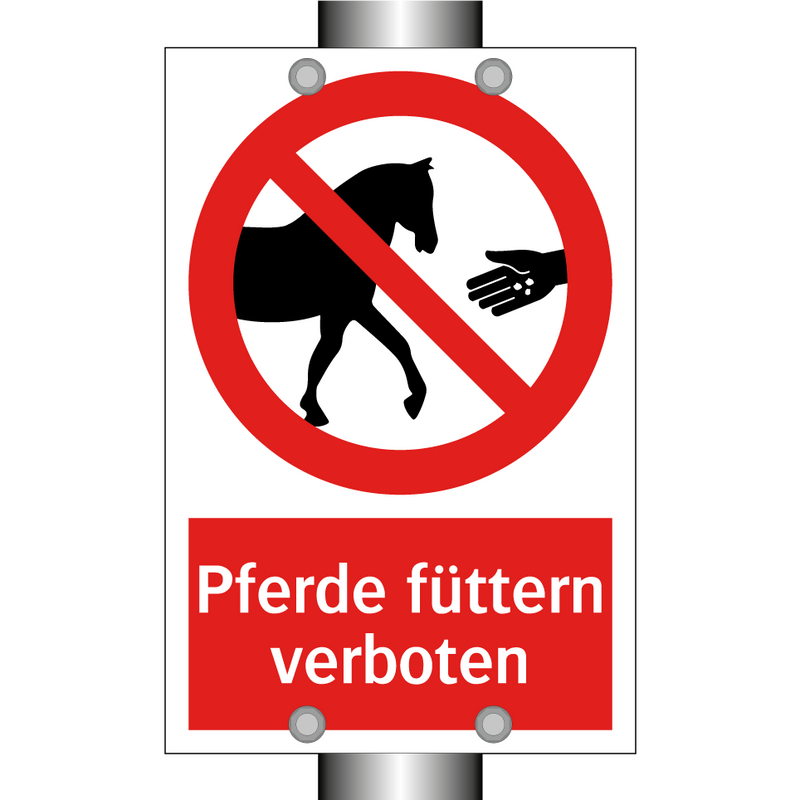 Pferde füttern verboten