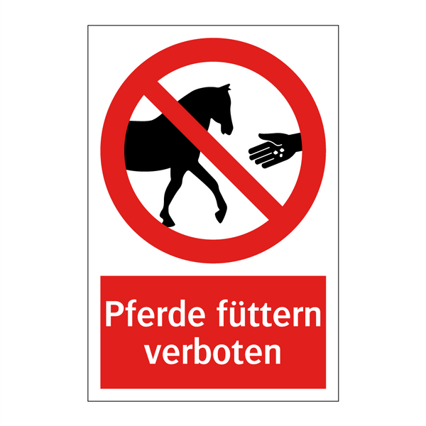 Pferde füttern verboten