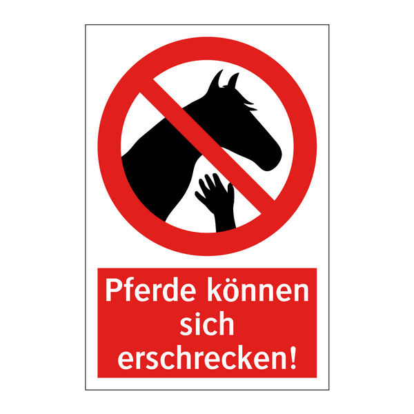 Pferde können sich erschrecken!